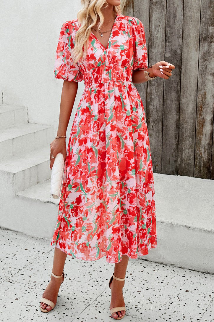 Flowy Red Spring Dress