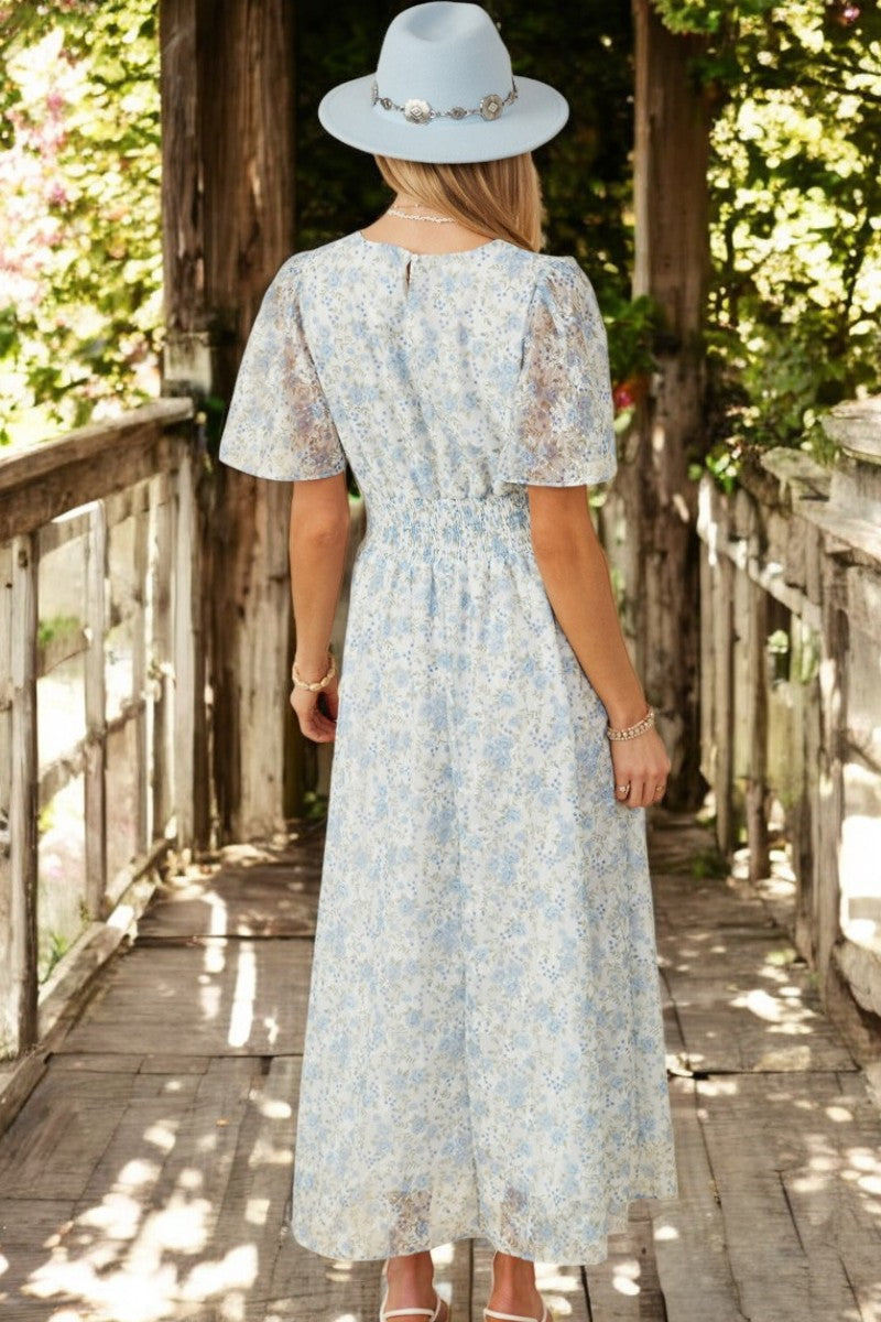 Spring Floral Dress with Pockets