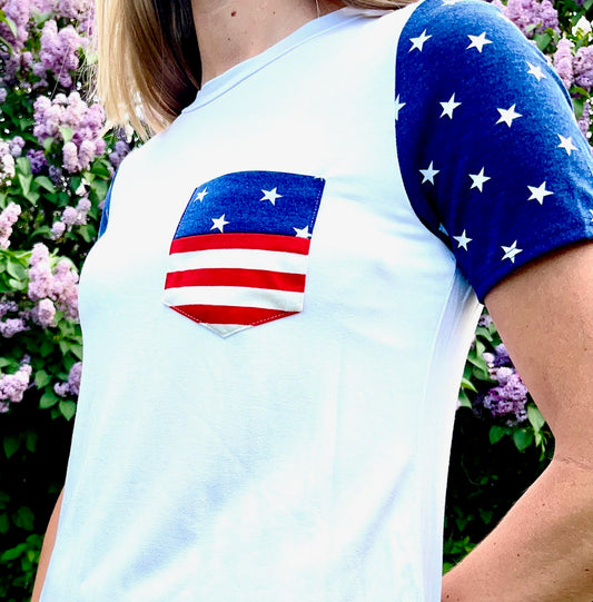 Patriotic Pocket Top